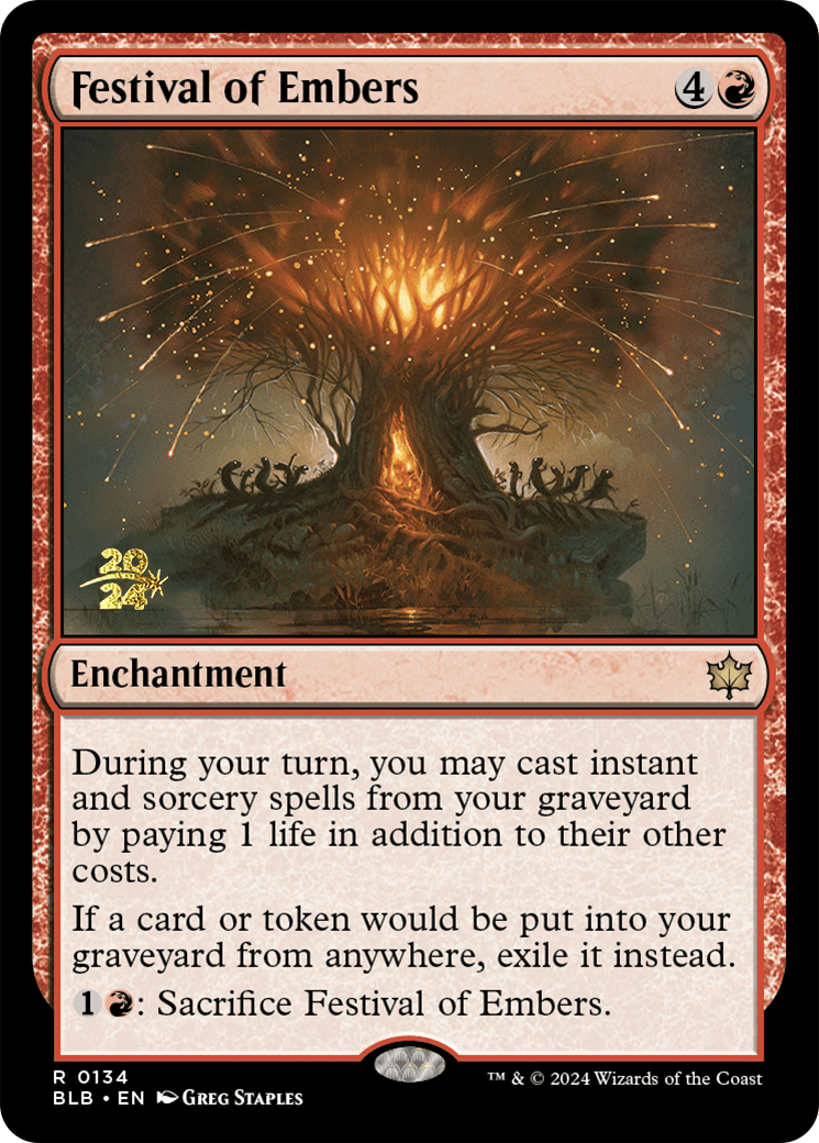 Festival of Embers [Bloomburrow Prerelease Promos] | The Gaming-Verse