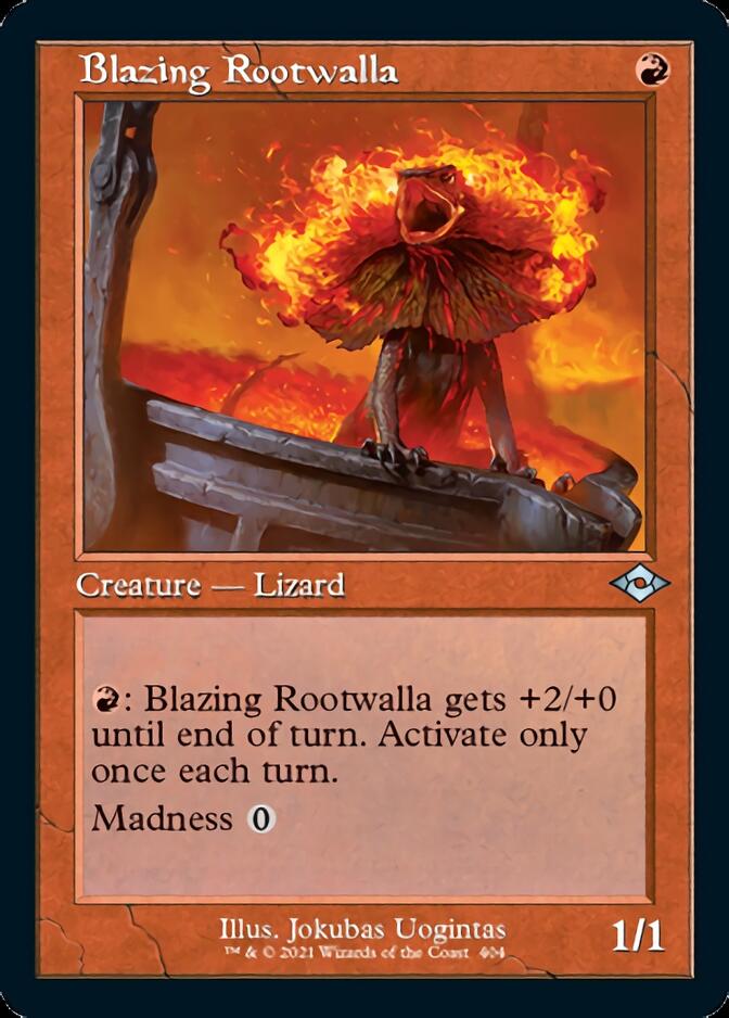 Blazing Rootwalla (Retro Foil Etched) [Modern Horizons 2] | The Gaming-Verse