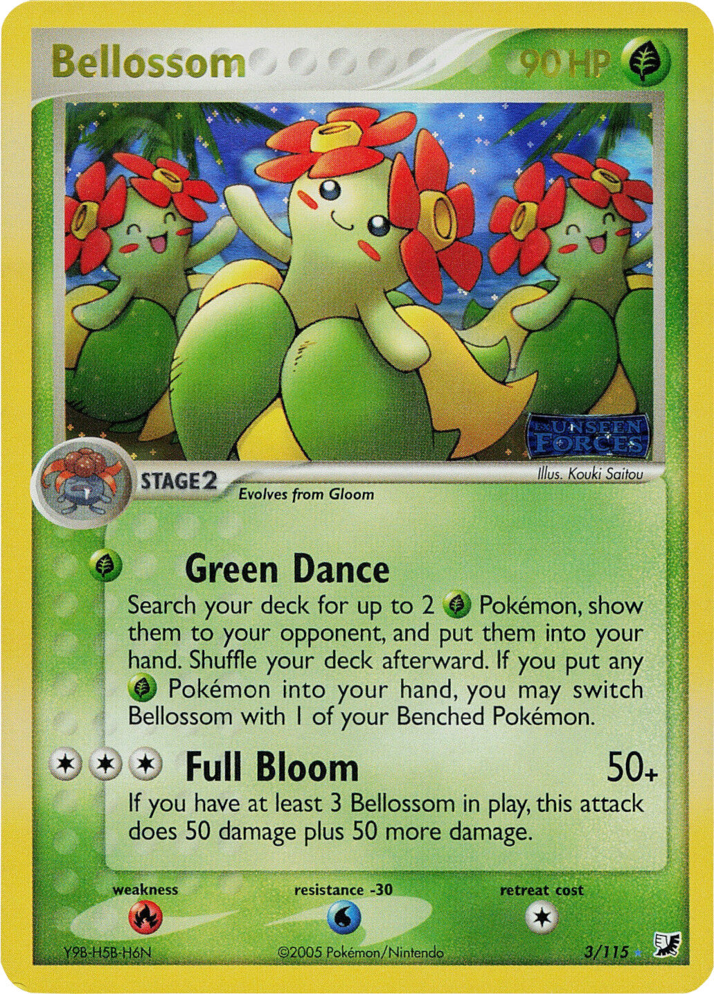 Bellossom (3/115) (Stamped) [EX: Unseen Forces] | The Gaming-Verse