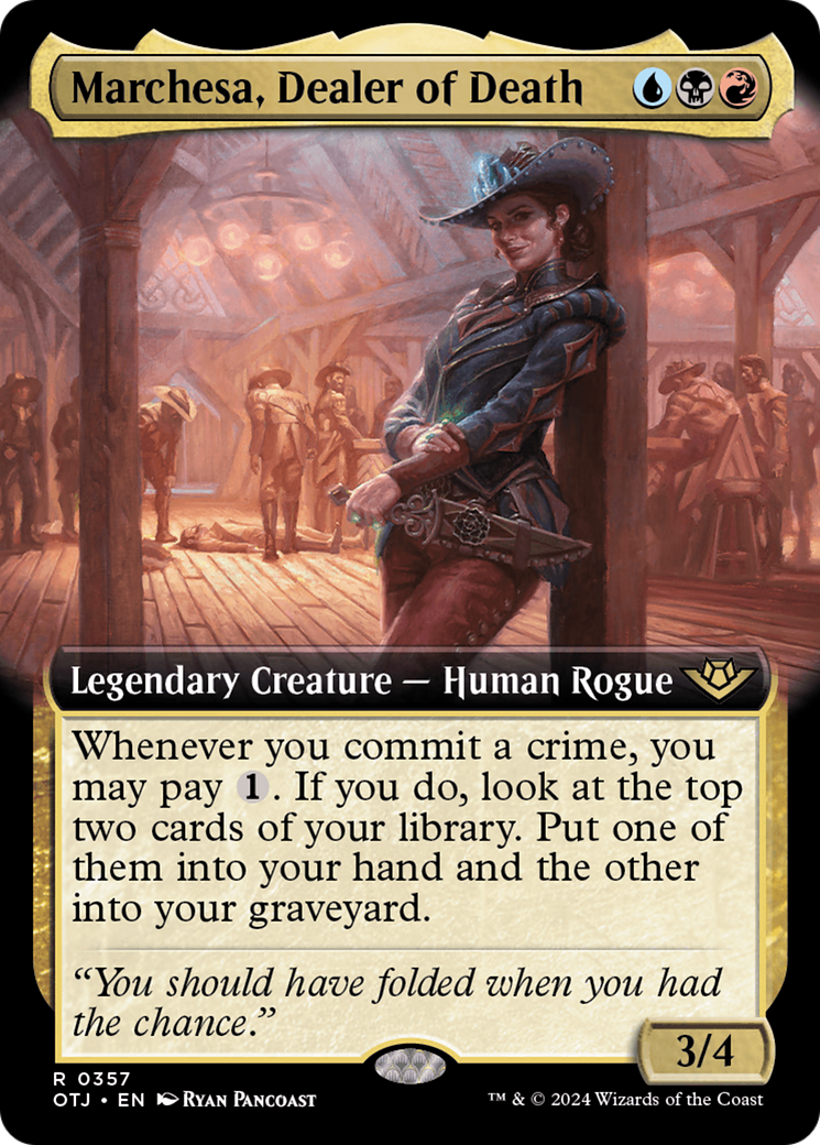 Marchesa, Dealer of Death (Extended Art) [Outlaws of Thunder Junction] | The Gaming-Verse