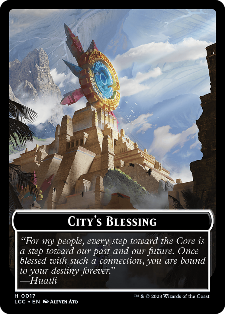 City's Blessing // Pirate (0005) Double-Sided Token [The Lost Caverns of Ixalan Commander Tokens] | The Gaming-Verse