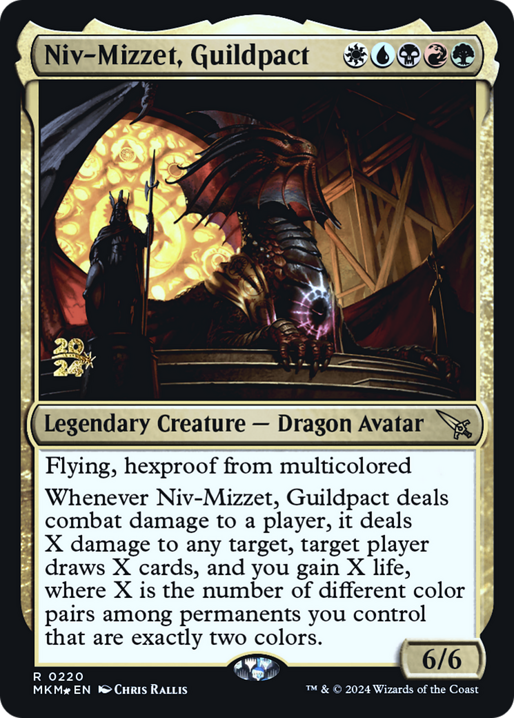 Niv-Mizzet, Guildpact [Murders at Karlov Manor Prerelease Promos] | The Gaming-Verse