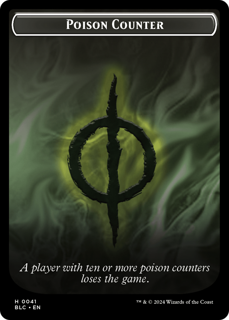 Rabbit // Poison Counter Double-Sided Token [Bloomburrow Commander Tokens] | The Gaming-Verse