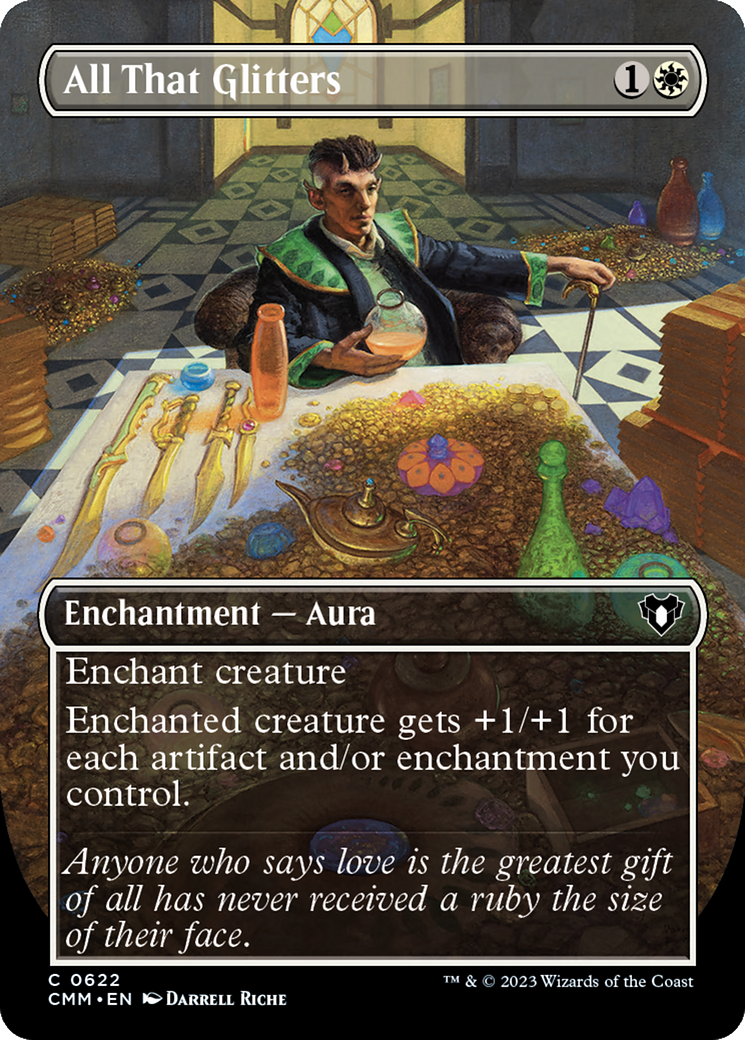 All That Glitters (Borderless Alternate Art) [Commander Masters] | The Gaming-Verse