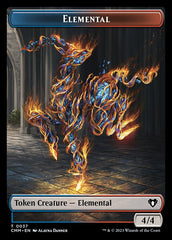 Treasure // Elemental (0037) Double-Sided Token [Commander Masters Tokens] | The Gaming-Verse