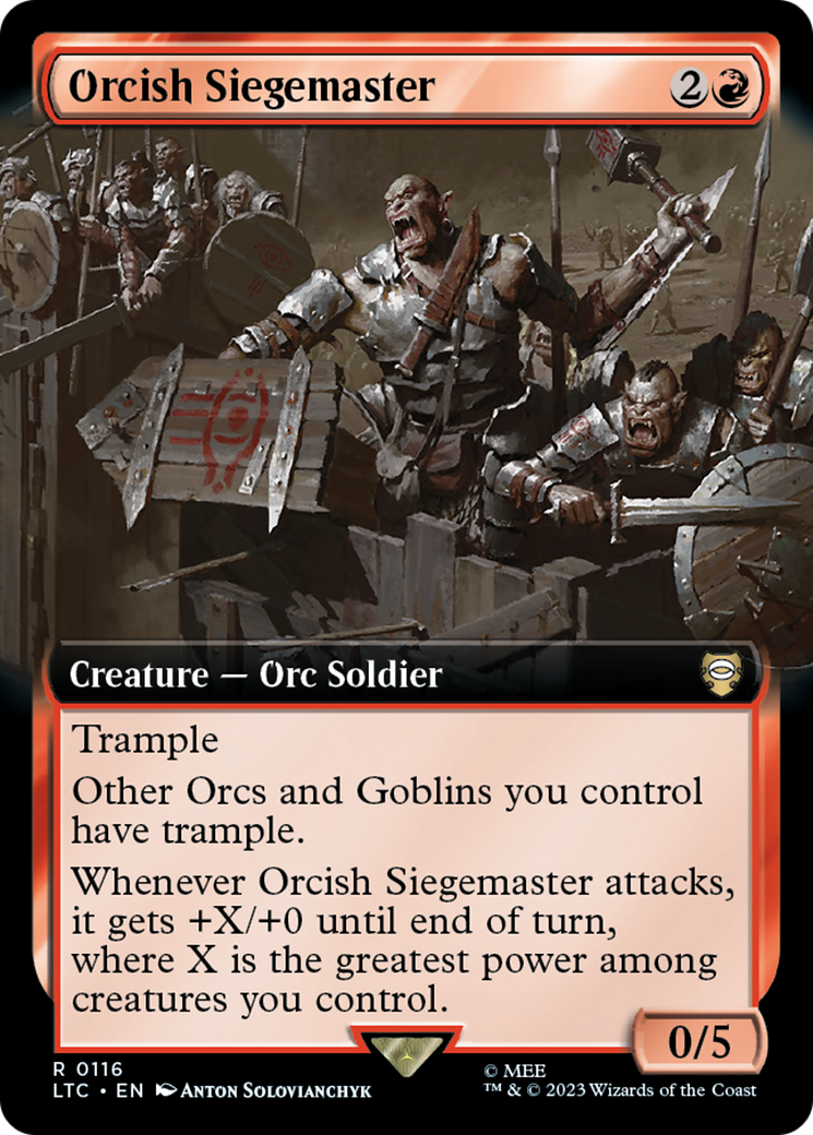 Orcish Siegemaster (Extended Art) [The Lord of the Rings: Tales of Middle-Earth Commander] | The Gaming-Verse