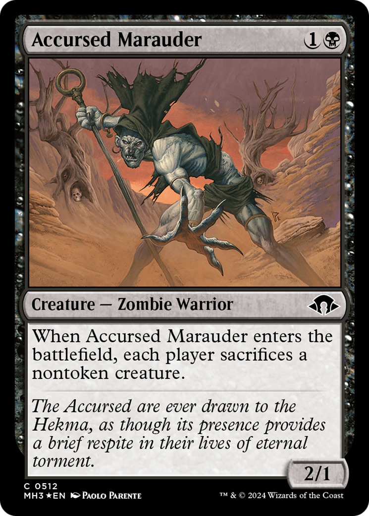 Accursed Marauder (Ripple Foil) [Modern Horizons 3] | The Gaming-Verse