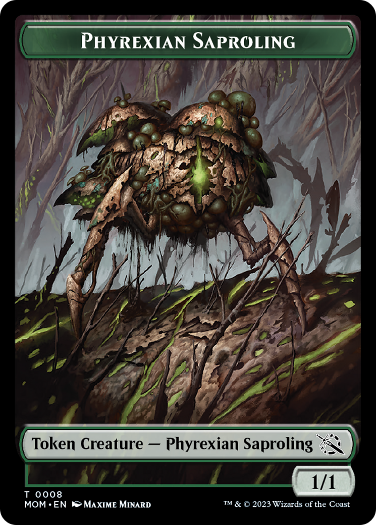 Treasure (21) // Phyrexian Saproling Double-Sided Token [March of the Machine Tokens] | The Gaming-Verse