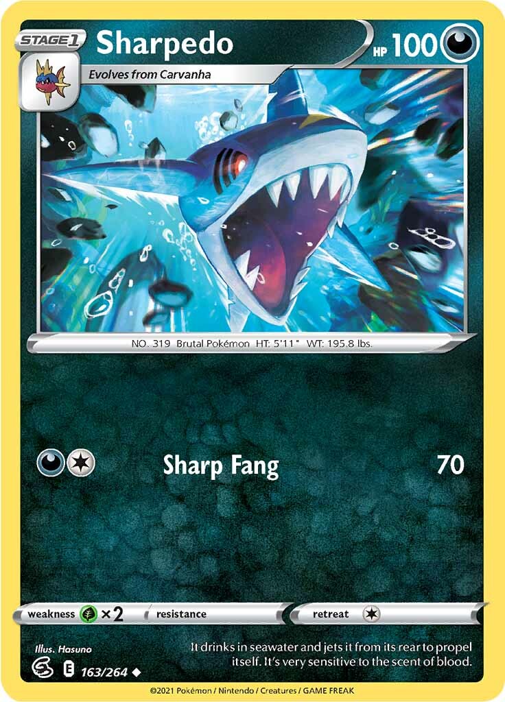 Sharpedo (163/264) [Sword & Shield: Fusion Strike] | The Gaming-Verse