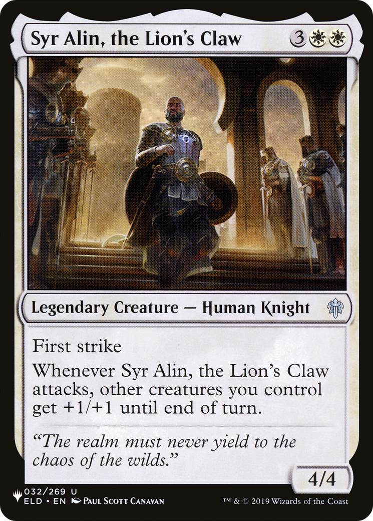 Syr Alin, the Lion's Claw [The List Reprints] | The Gaming-Verse