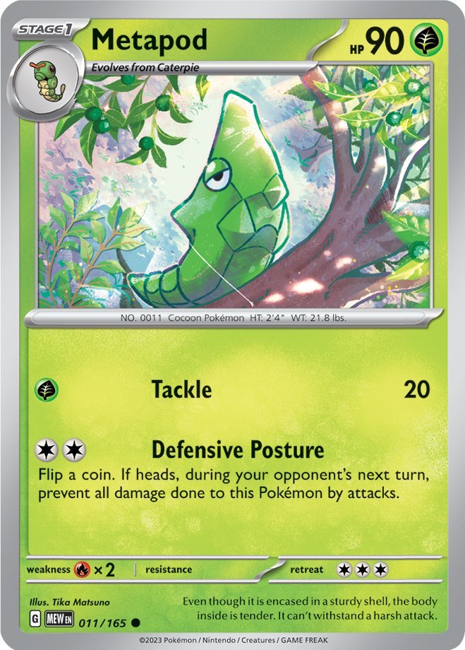 Metapod (011/165) [Scarlet & Violet: 151] | The Gaming-Verse