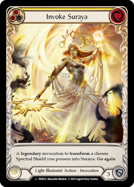 Invoke Suraya // Suraya, Archangel of Knowledge (Marvel) [DYN212] (Dynasty)  Cold Foil | The Gaming-Verse