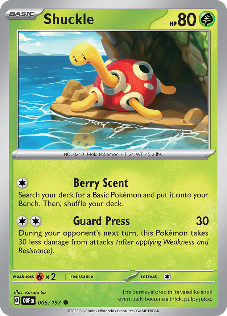 Shuckle (005/197) [Scarlet & Violet: Obsidian Flames] | The Gaming-Verse