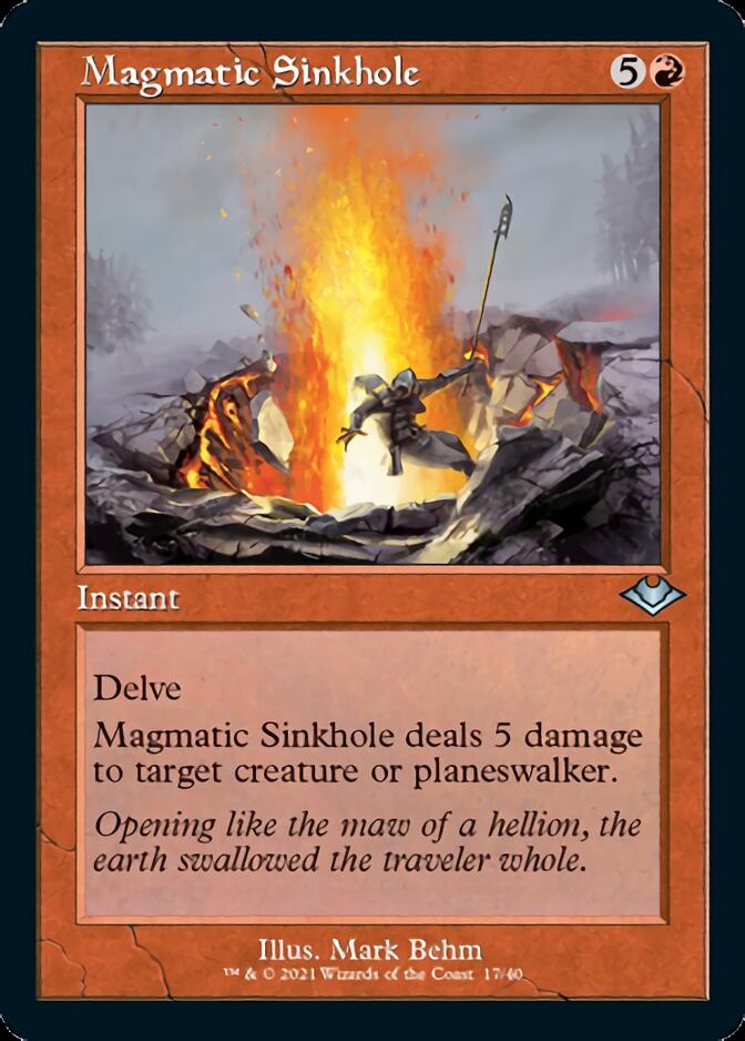 Magmatic Sinkhole (Retro Foil Etched) [Modern Horizons] | The Gaming-Verse