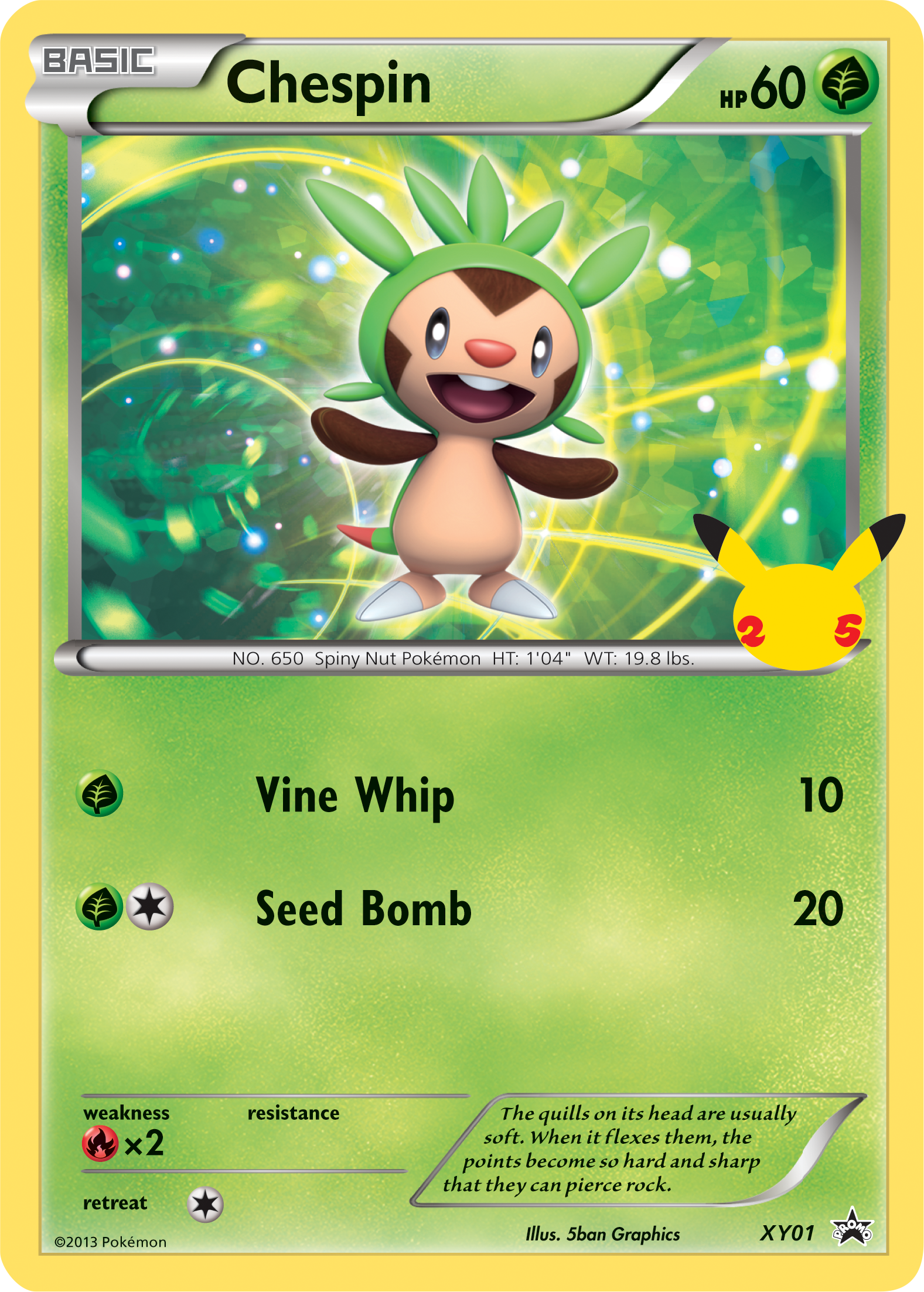 Chespin (XY01) (Jumbo Card) [First Partner Pack] | The Gaming-Verse