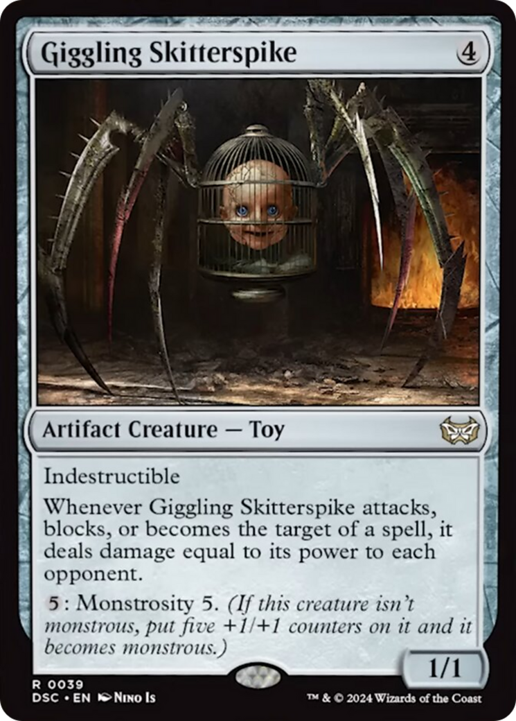 Giggling Skitterspike (Extended Art) [Duskmourn: House of Horror Commander] | The Gaming-Verse