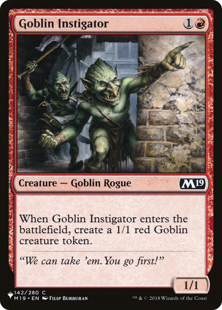 Goblin Instigator [The List Reprints] | The Gaming-Verse