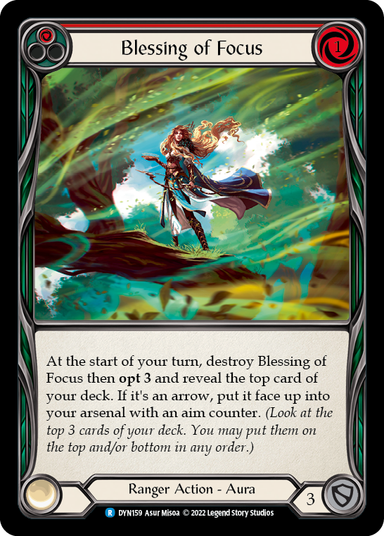 Blessing of Focus (Red) [DYN159] (Dynasty)  Rainbow Foil | The Gaming-Verse