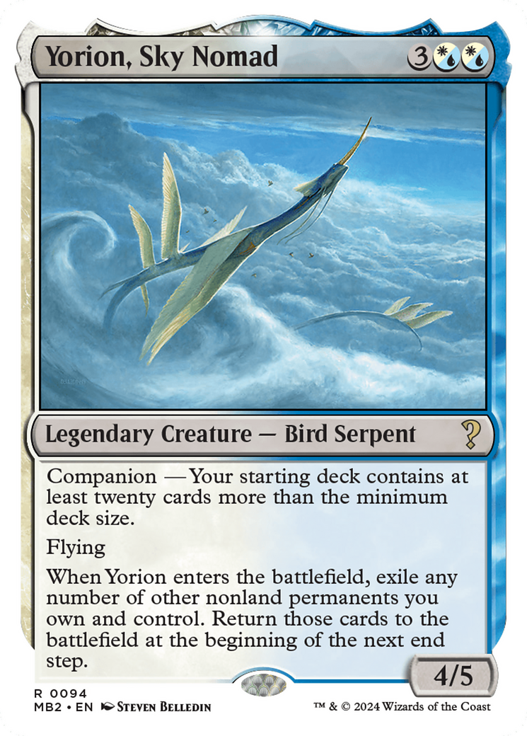 Yorion, Sky Nomad (White Border) [Mystery Booster 2] | The Gaming-Verse