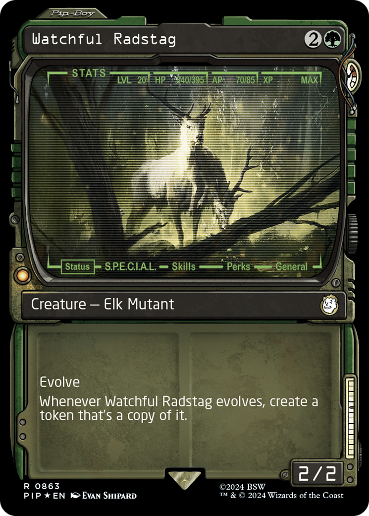 Watchful Radstag (Showcase) (Surge Foil) [Fallout] | The Gaming-Verse