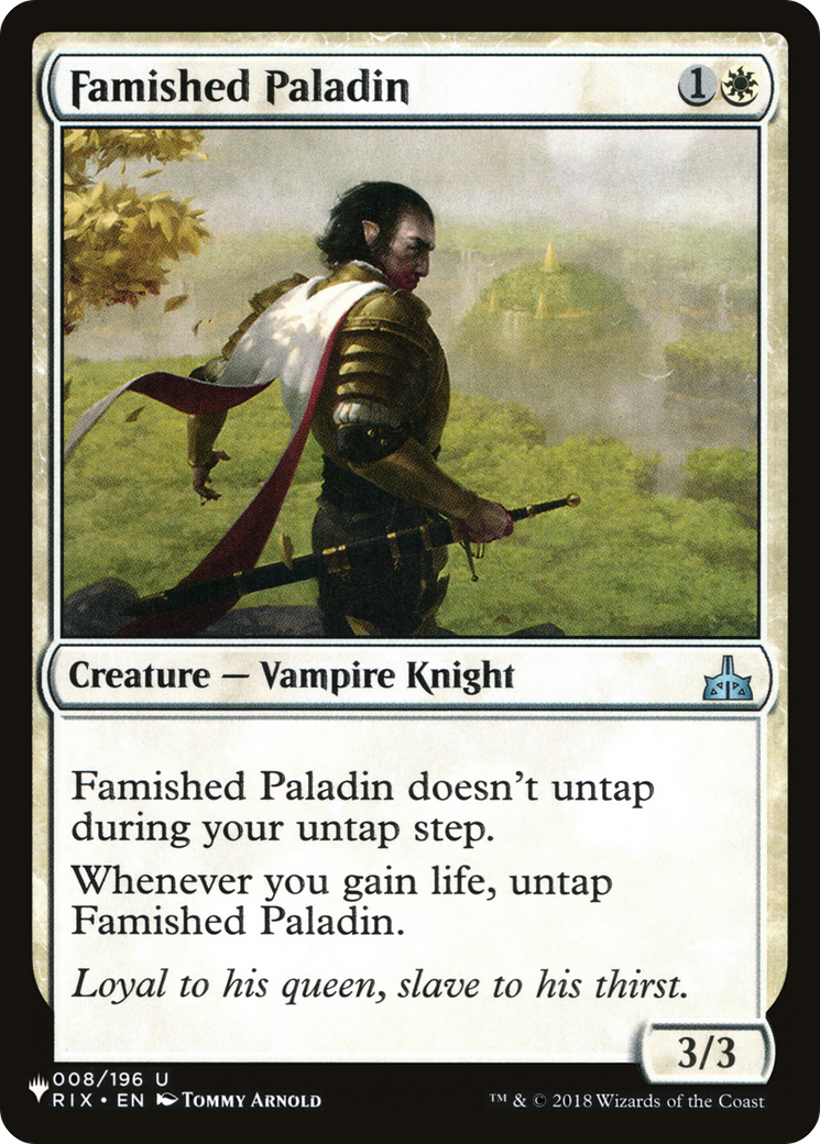 Famished Paladin [The List] | The Gaming-Verse