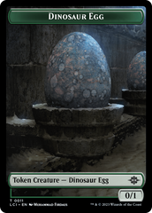 Dinosaur Egg // Dinosaur (0010) Double-Sided Token [The Lost Caverns of Ixalan Tokens] | The Gaming-Verse