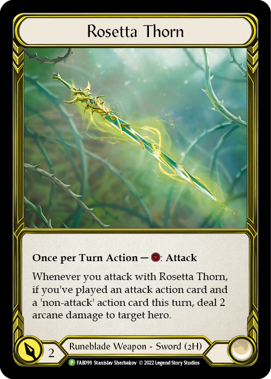 Rosetta Thorn (Golden) [FAB099] (Promo)  Cold Foil | The Gaming-Verse