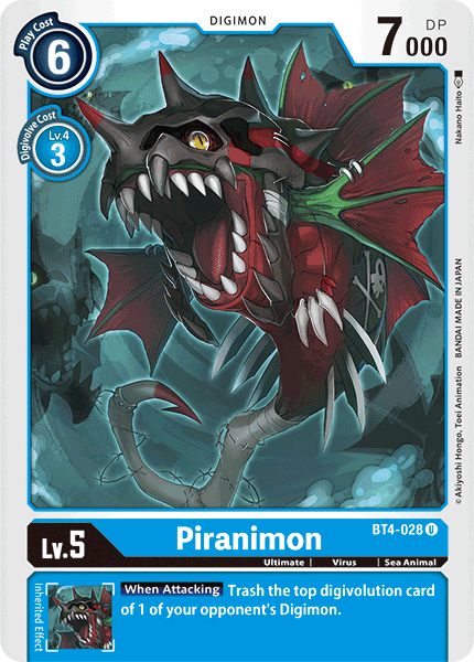 Piranimon [BT4-028] [Great Legend] | The Gaming-Verse