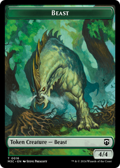 Elephant (Ripple Foil) // Beast (0016) Double-Sided Token [Modern Horizons 3 Commander Tokens] | The Gaming-Verse