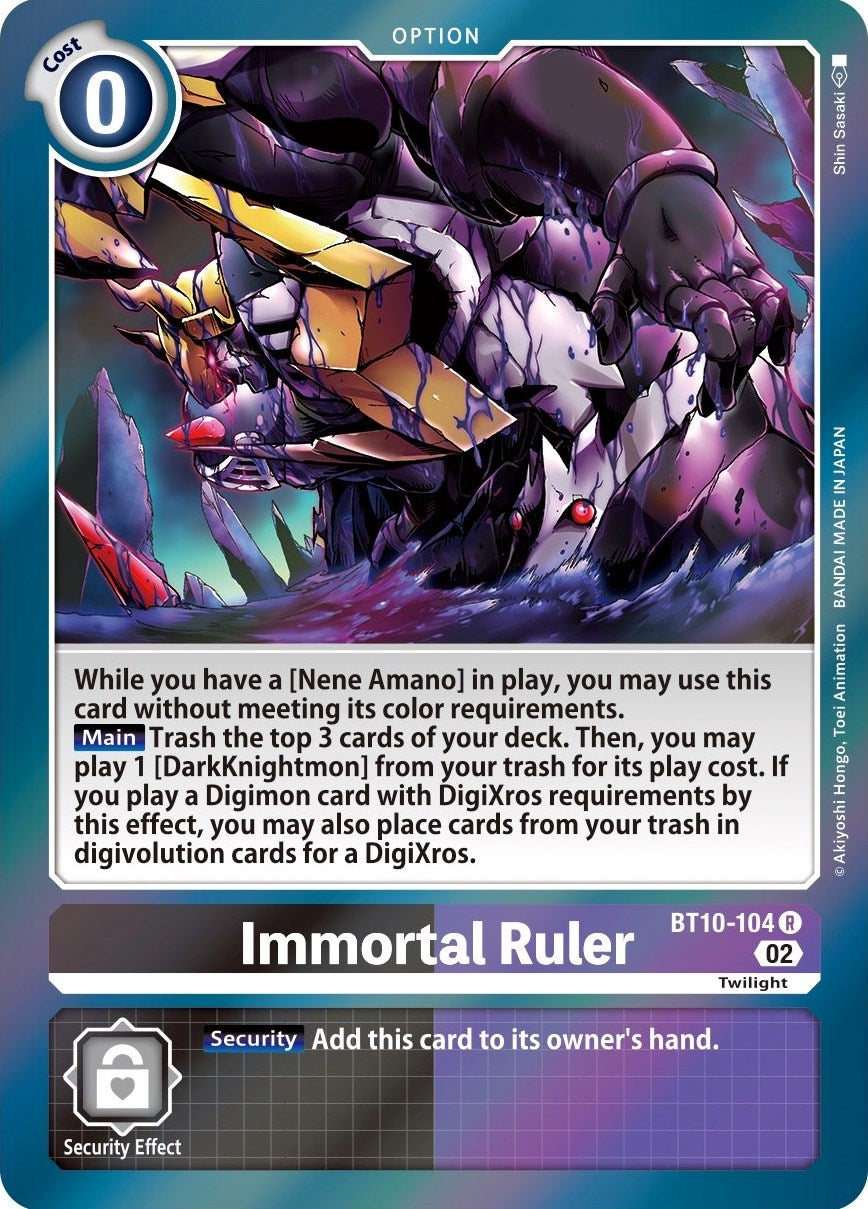 Immortal Ruler [BT10-104] [Xros Encounter] | The Gaming-Verse