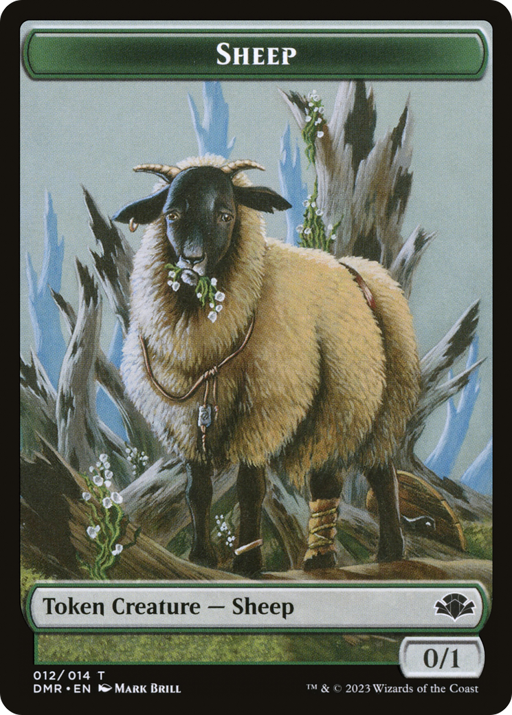 Sheep Token [Dominaria Remastered Tokens] | The Gaming-Verse