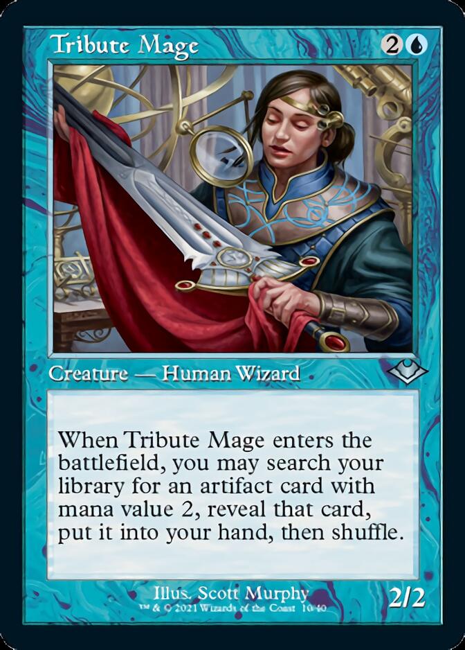 Tribute Mage (Retro Foil Etched) [Modern Horizons] | The Gaming-Verse