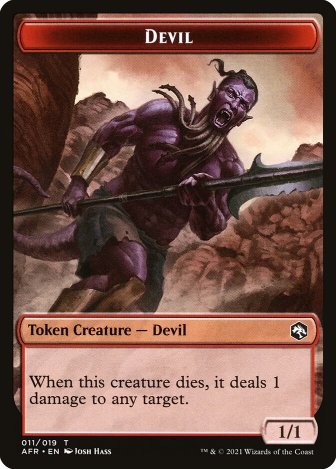 Devil // Icingdeath, Frost Tongue Double-Sided Token [Dungeons & Dragons: Adventures in the Forgotten Realms Tokens] | The Gaming-Verse