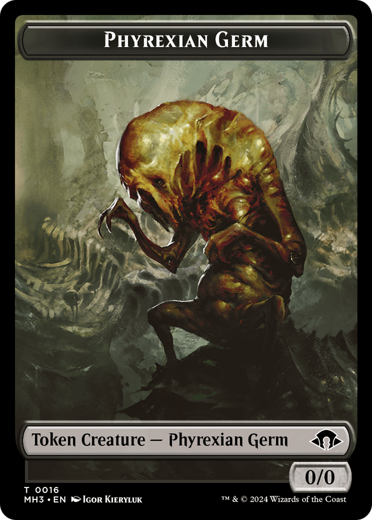 Phyrexian Germ // Zombie Double-Sided Token [Modern Horizons 3 Tokens] | The Gaming-Verse