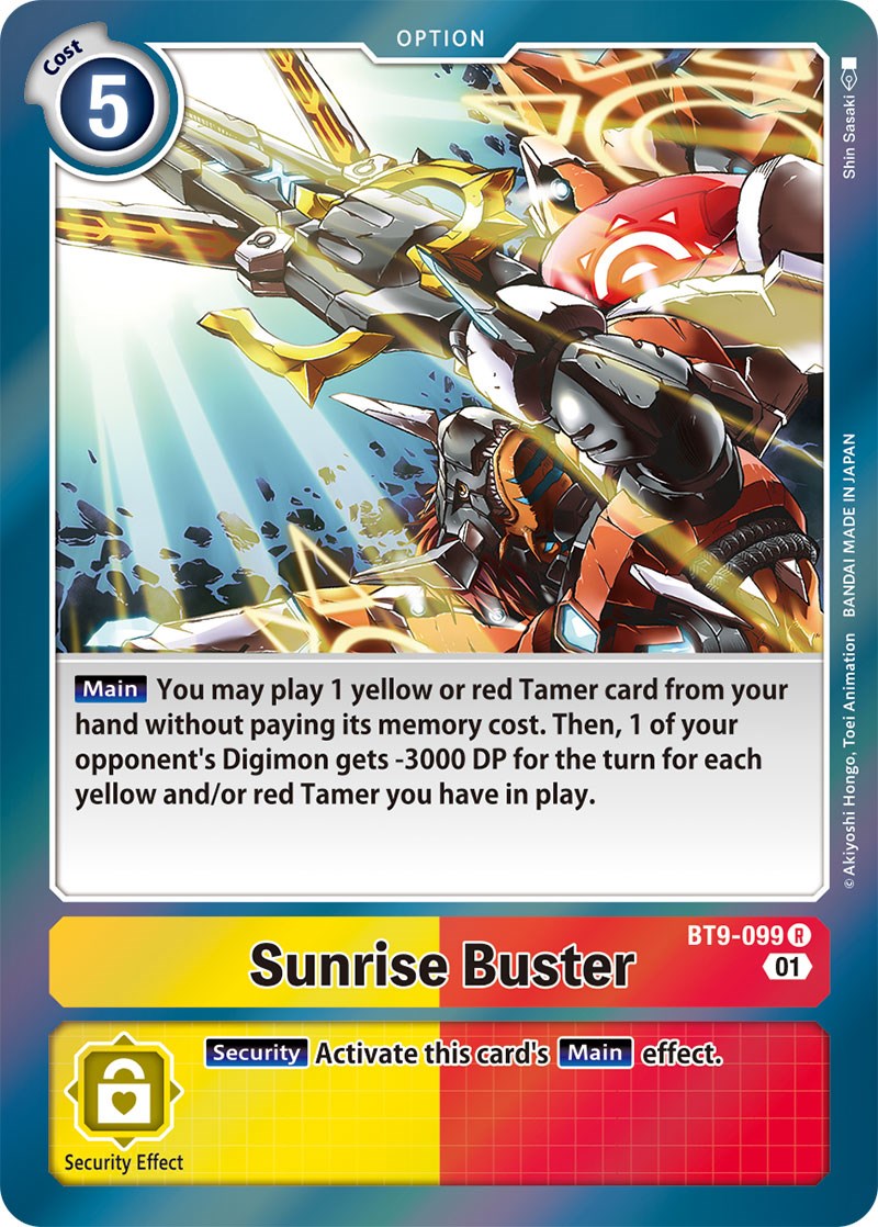 Sunrise Buster [BT9-099] [X Record] | The Gaming-Verse