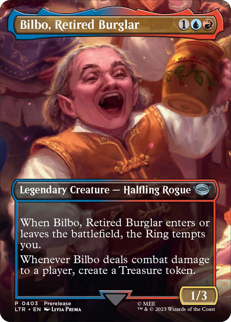 Bilbo, Retired Burglar (Borderless Alternate Art) [The Lord of the Rings: Tales of Middle-Earth] | The Gaming-Verse