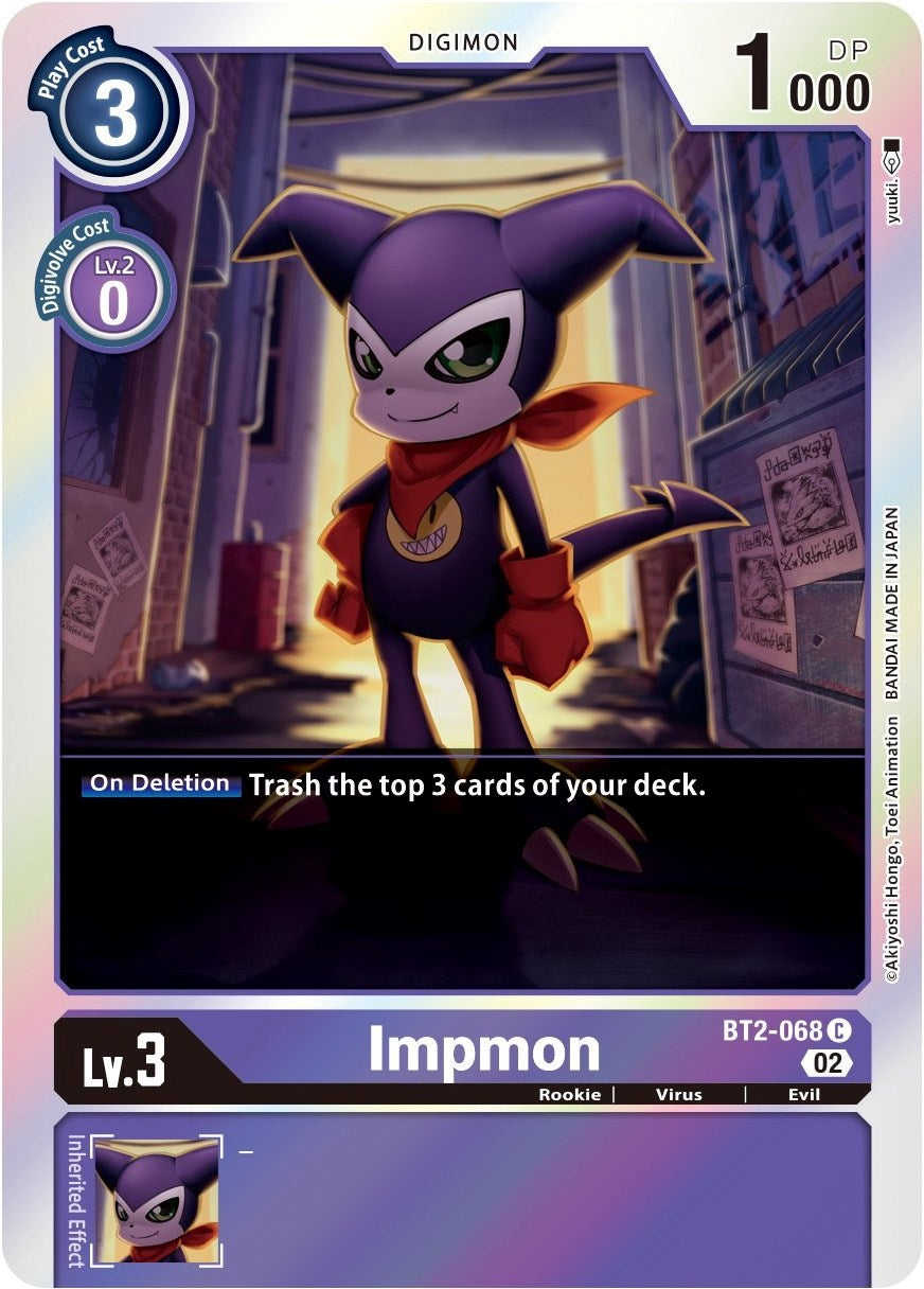 Impmon [BT2-068] (Alternate Art) [Starter Deck: Beelzemon Advanced Deck Set] | The Gaming-Verse