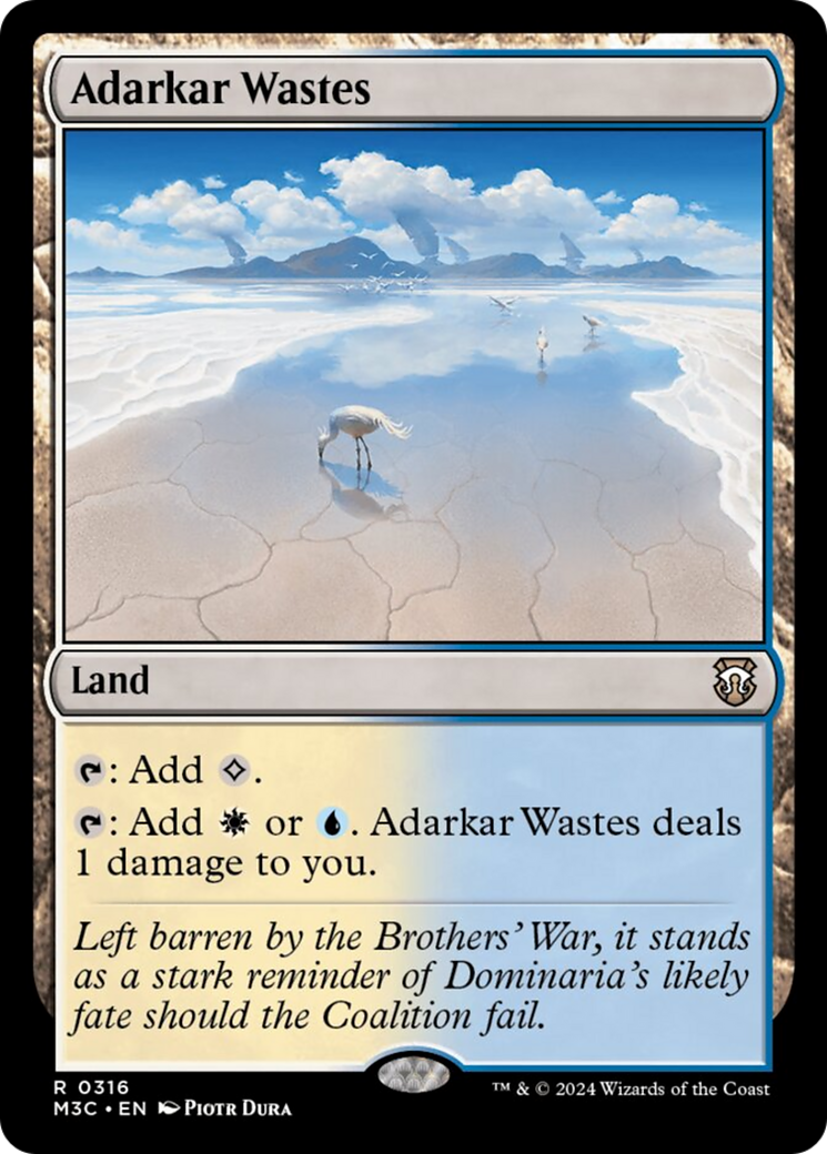 Adarkar Wastes (Ripple Foil) [Modern Horizons 3 Commander] | The Gaming-Verse