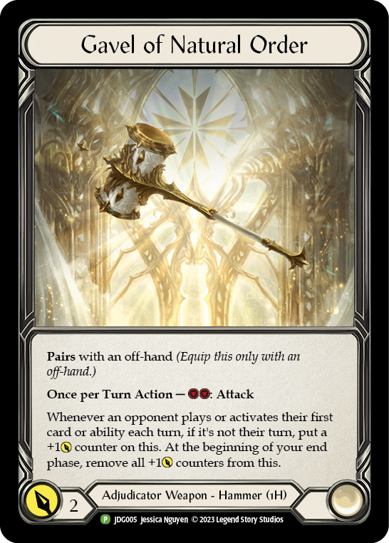 Gavel of Natural Order [JDG005] (Promo)  Cold Foil | The Gaming-Verse