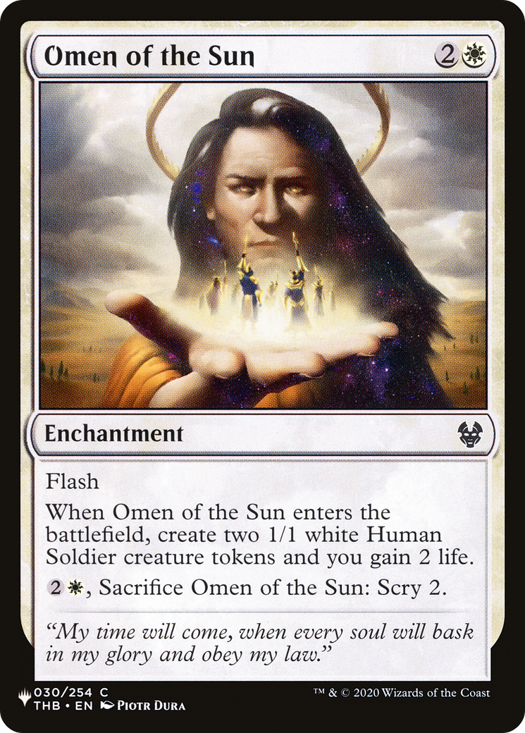 Omen of the Sun [The List Reprints] | The Gaming-Verse