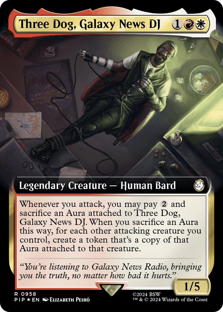 Three Dog, Galaxy News DJ (Extended Art) (Surge Foil) [Fallout] | The Gaming-Verse