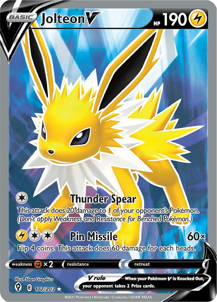 Jolteon V (177/203) [Sword & Shield: Evolving Skies] | The Gaming-Verse