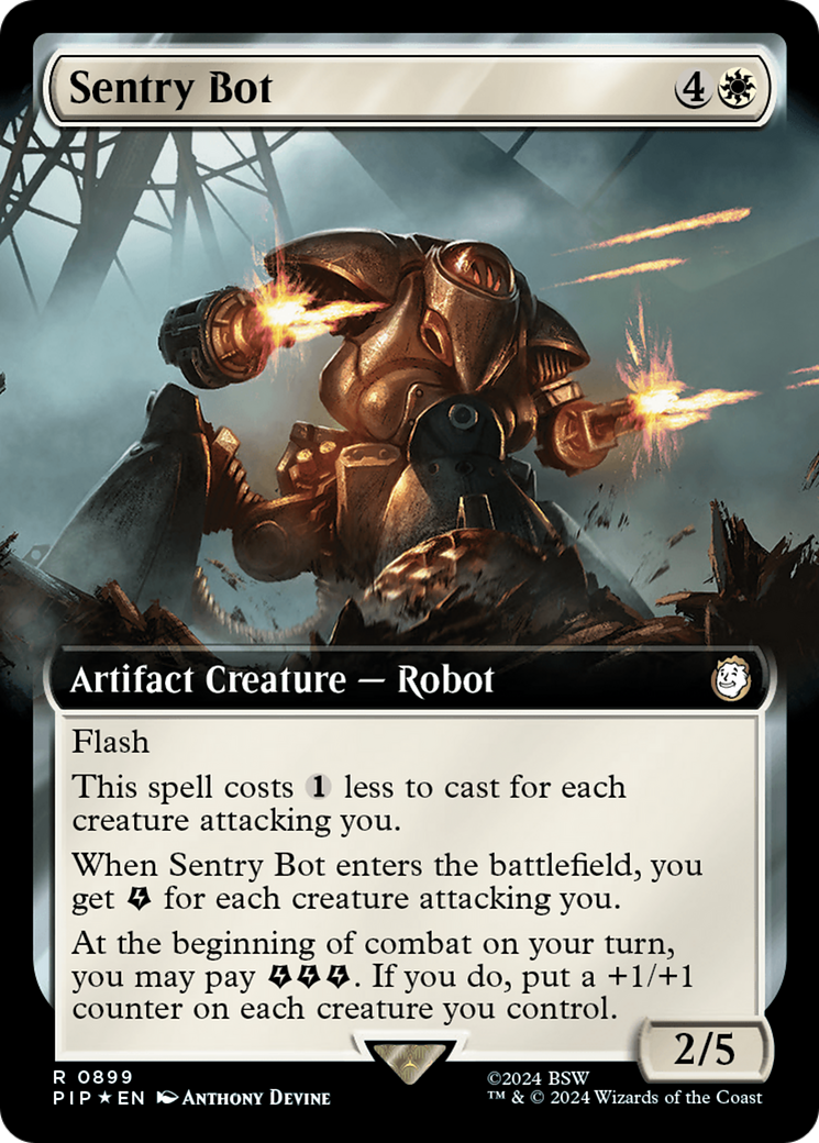 Sentry Bot (Extended Art) (Surge Foil) [Fallout] | The Gaming-Verse