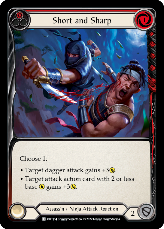 Short and Sharp (Red) [OUT154] (Outsiders)  Rainbow Foil | The Gaming-Verse