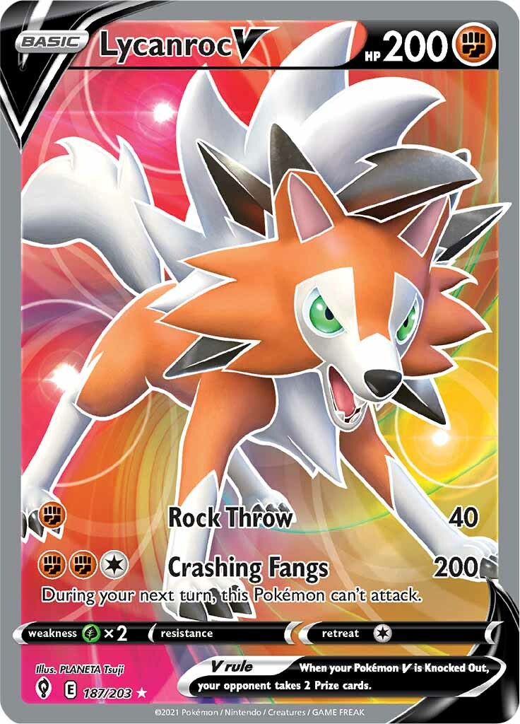 Lycanroc V (187/203) [Sword & Shield: Evolving Skies] | The Gaming-Verse