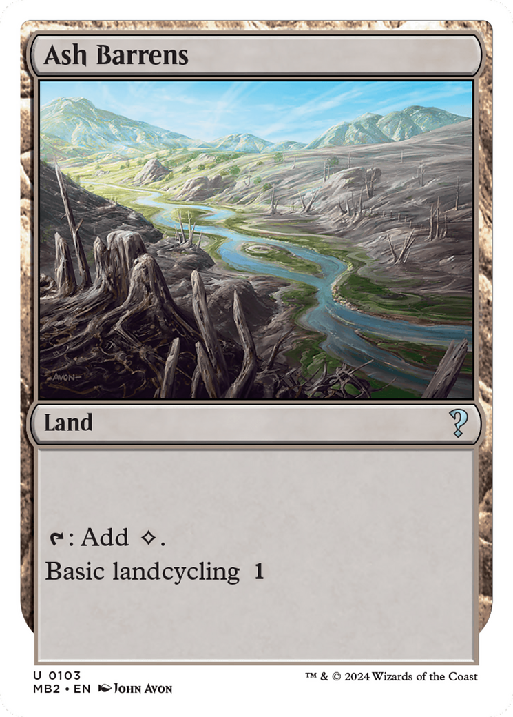 Ash Barrens (White Border) [Mystery Booster 2] | The Gaming-Verse