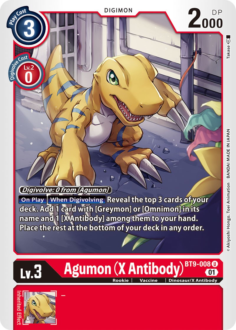 Agumon (X Antibody) [BT9-008] [X Record] | The Gaming-Verse