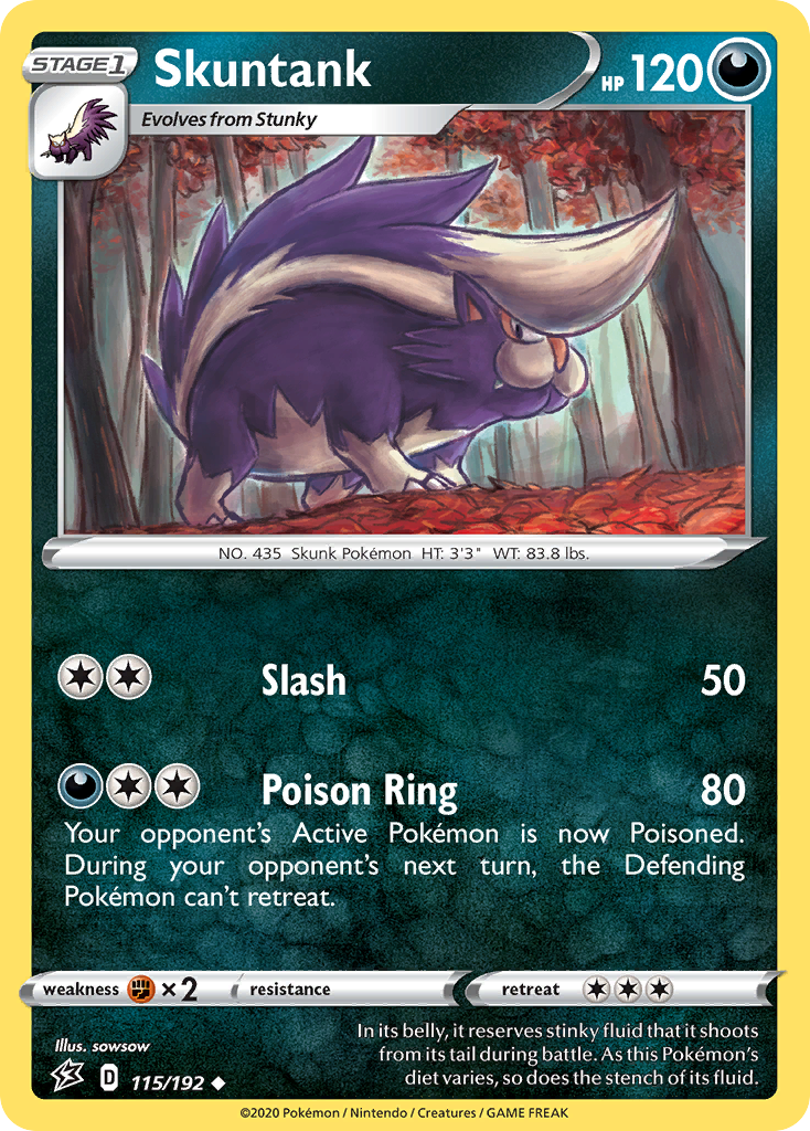 Skuntank (115/192) [Sword & Shield: Rebel Clash] | The Gaming-Verse