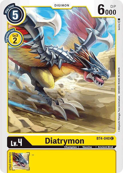 Diatrymon [BT4-040] [Great Legend] | The Gaming-Verse