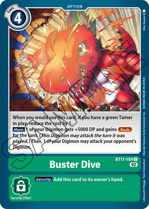 Buster Dive [BT11-104] [Dimensional Phase] | The Gaming-Verse